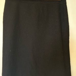 Black Rayon/Wool Dress Skirt